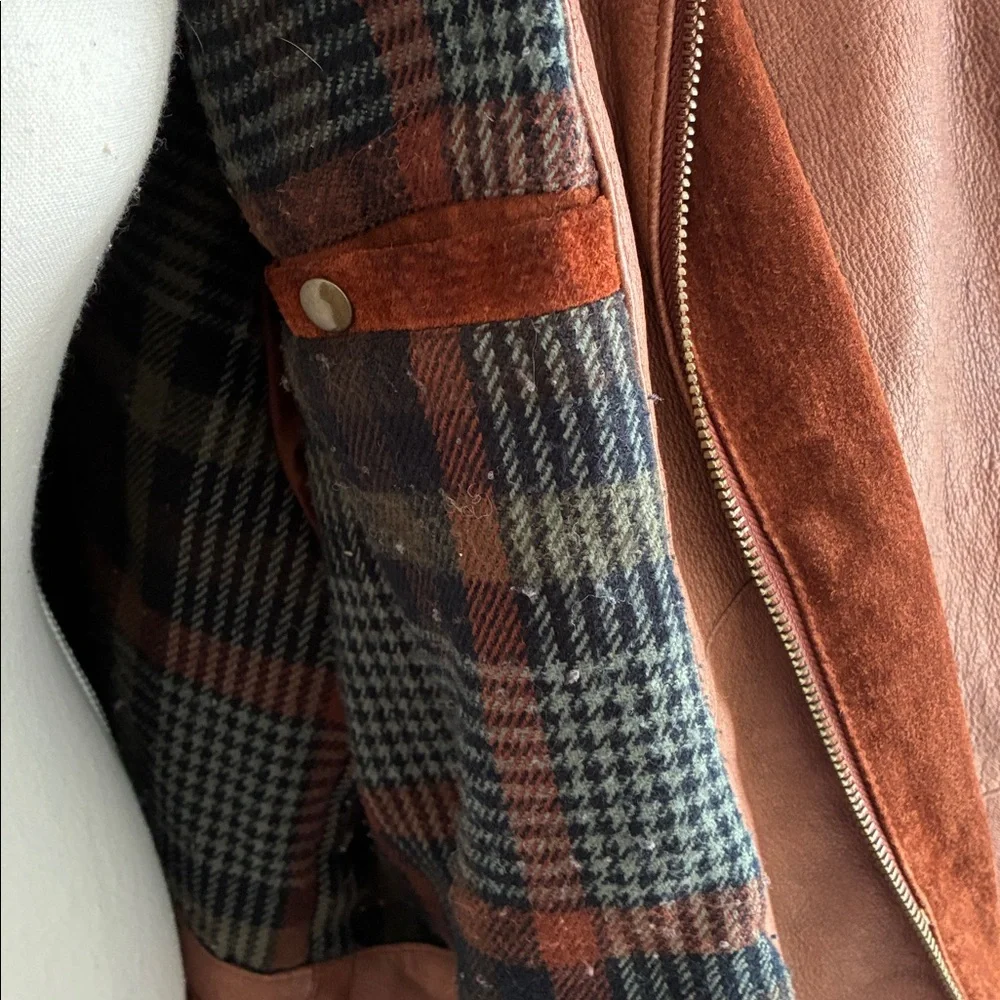 Barn Jacket Wilsons Vintage Adventure Bound Cognac Genuine Leather Suede - Picture 9 of 14